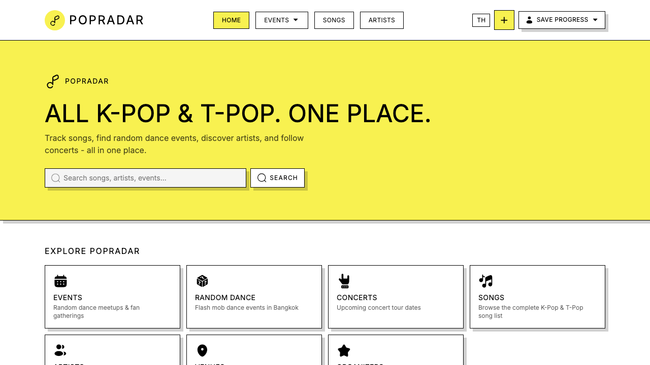 Popradar screenshot